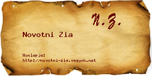 Novotni Zia névjegykártya